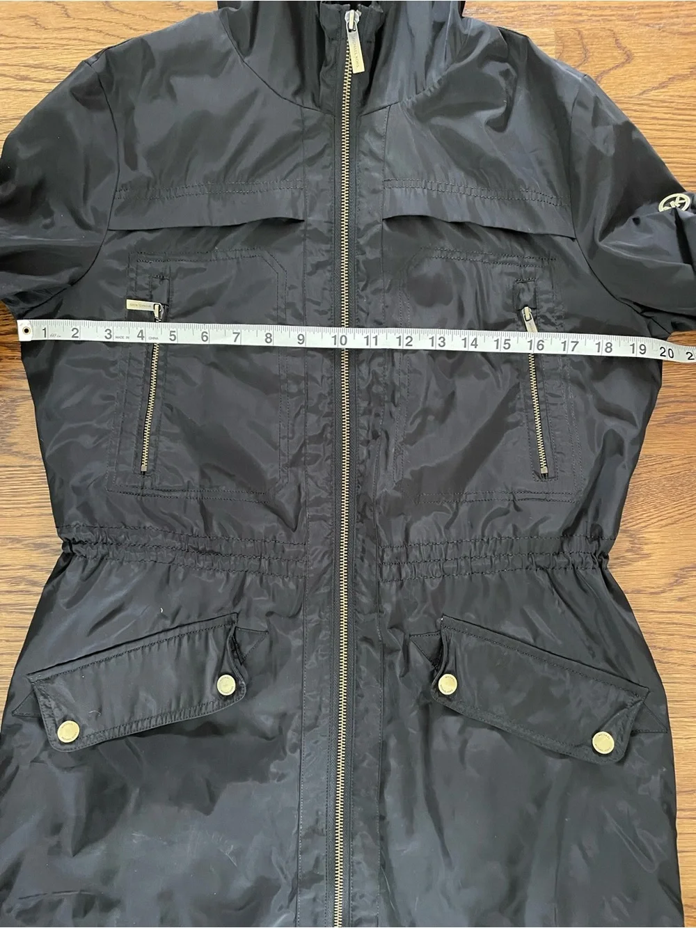 Michael Michael Kors Women’s Black Hooded Coat Jacket Windbreaker Size Small